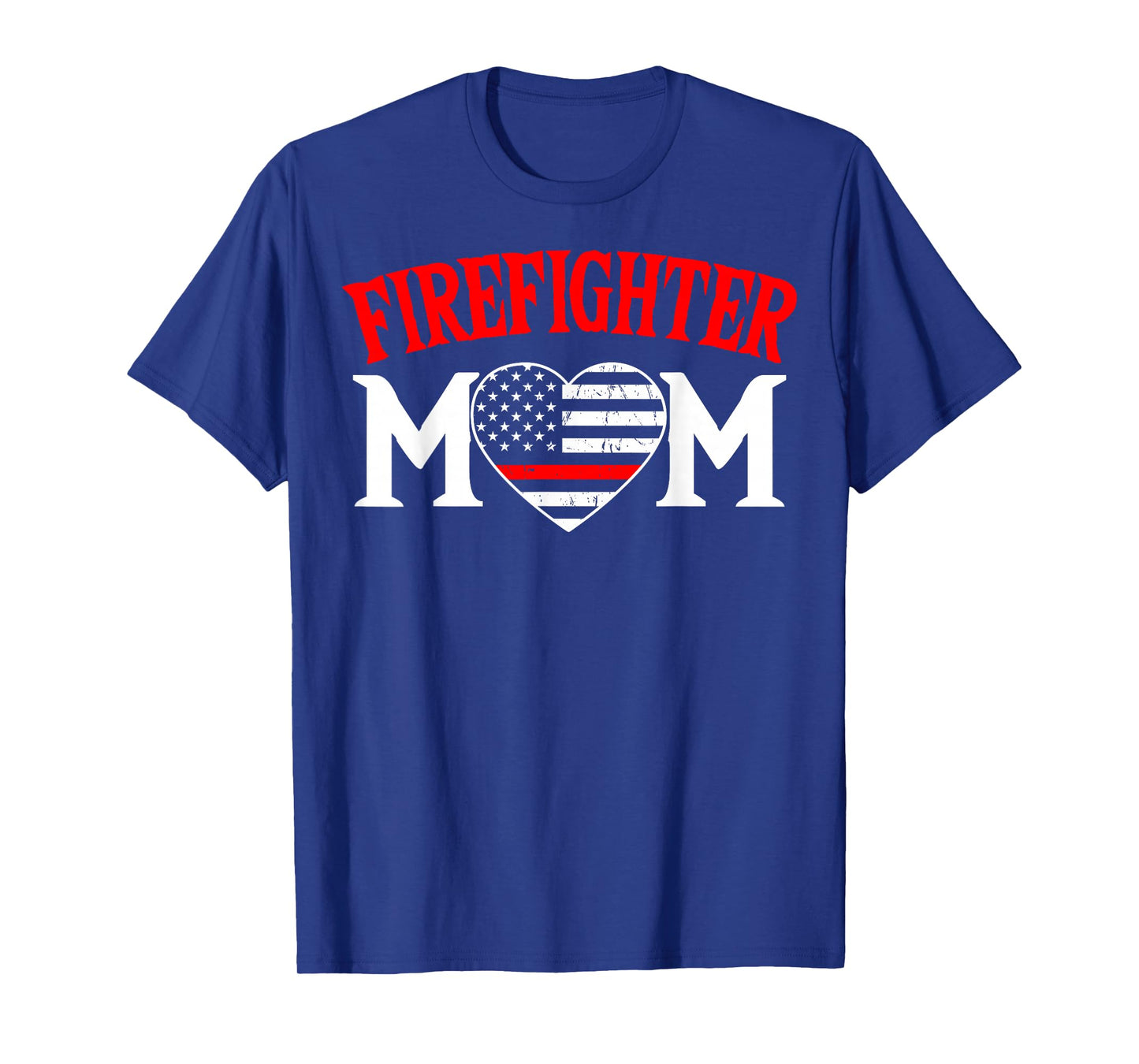 Firefighter Mom Thin Red Line Fireman Firefighting Patriotic T-Shirt