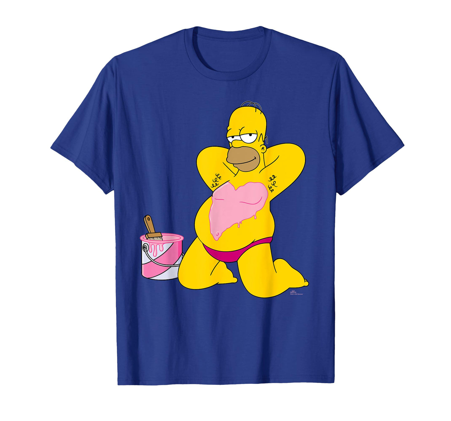 The Simpsons Homer Simpson Big Pink Heart Valentine’s Day T-Shirt