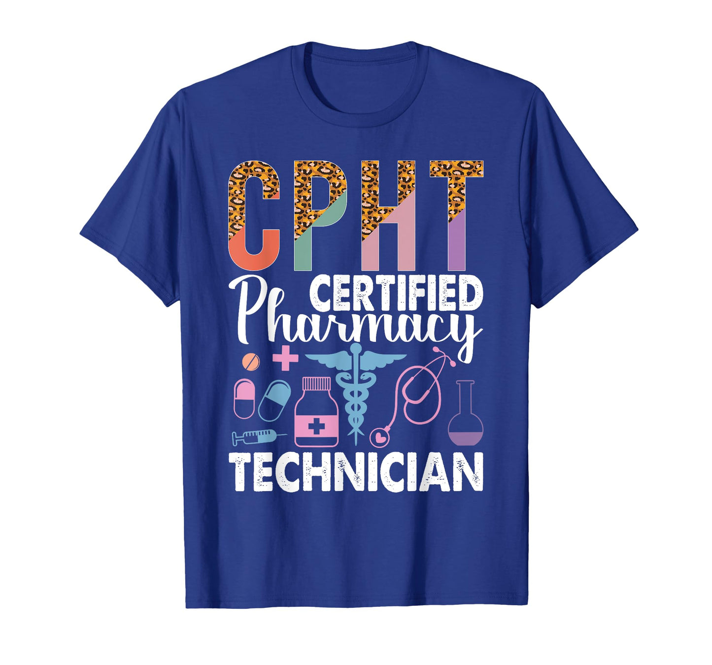 CPHT Leopard Certified Pharmacy Technician T-Shirt