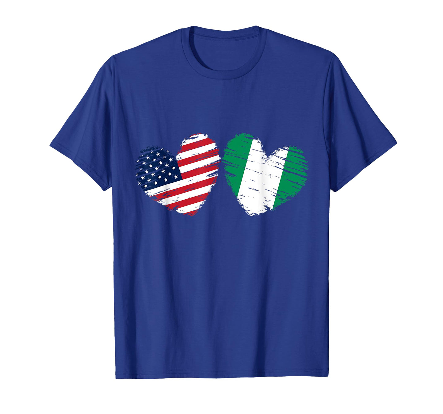 USA Nigeria Flag Heart Valentines Day Nigerian American T-Shirt