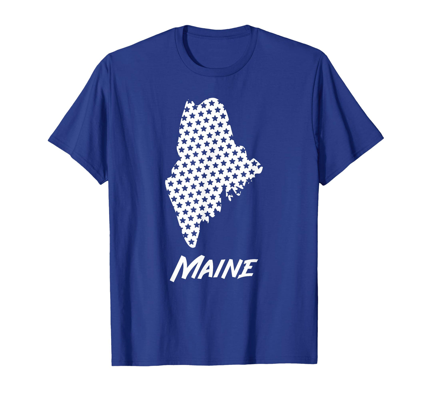 Maine USA State Outline Stars Vintage Retro Design T-Shirt