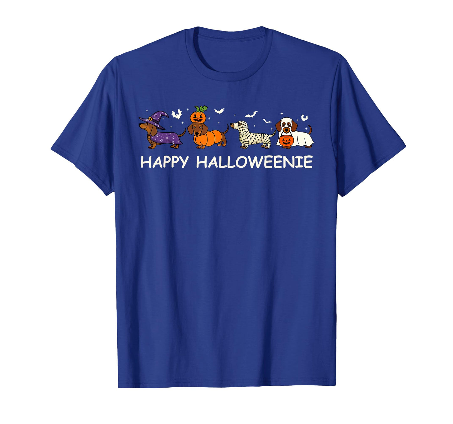 Weiner Dog Witch Happy Halloweenie Cute Halloween Dachshund T-Shirt