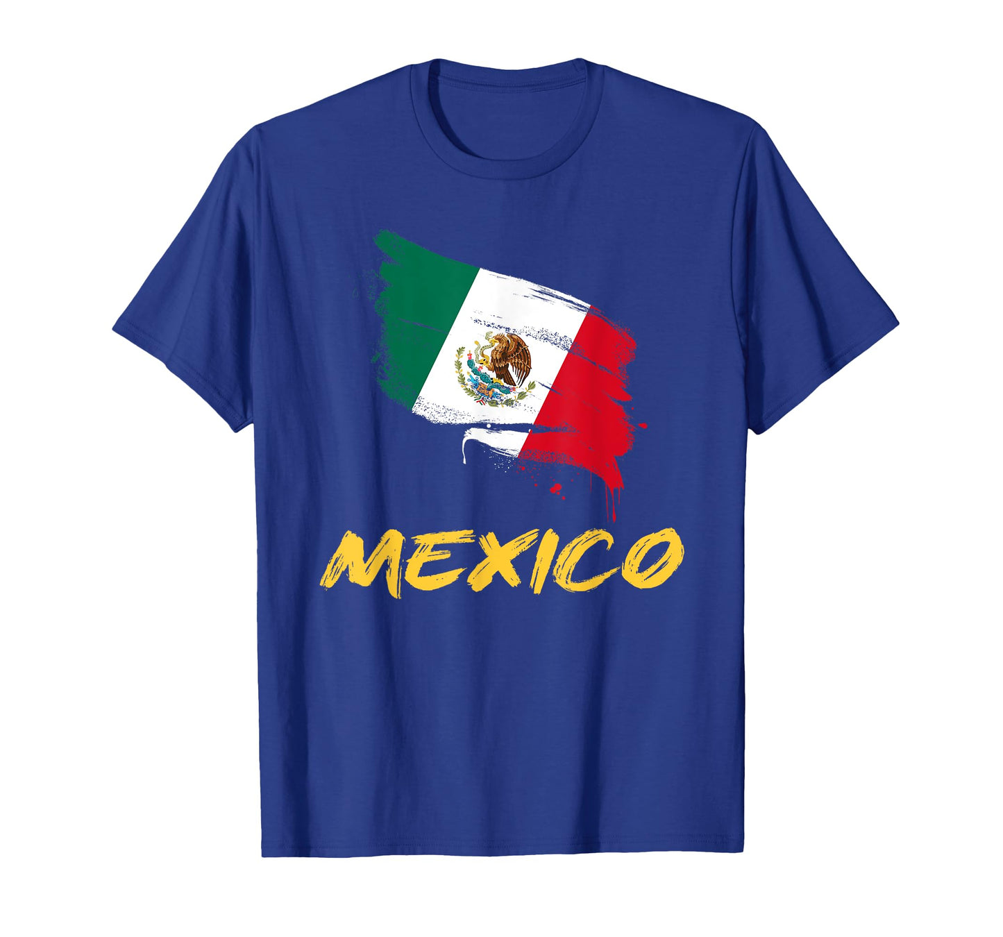 Mexico MX Mexican Heritage Flag Paint Stroke T-Shirt