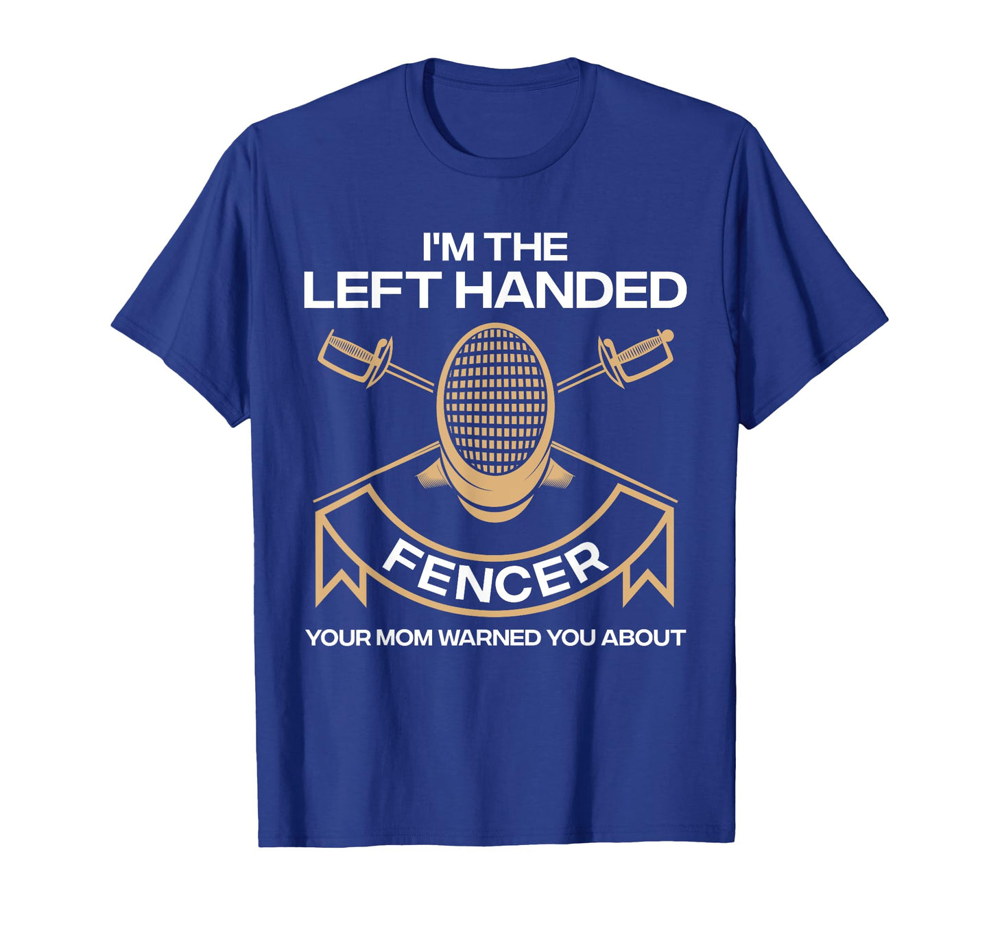 Best Fencing Gift Fencing Accessories & Stuff Unisex Kids to Adults Black Funny Fencing Design For Kids Men Women Left Handed Fencer T-Shirt
