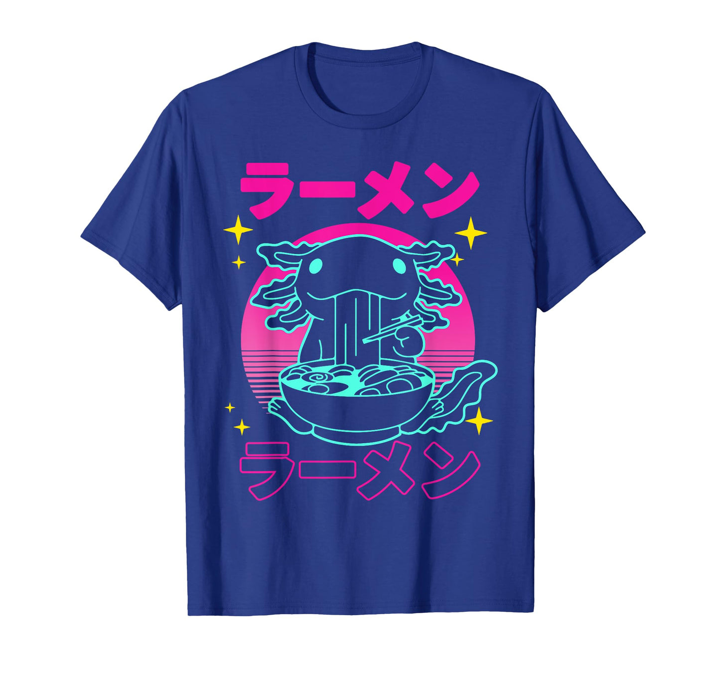 Kawaii Axolotl Ramen Japanese Funny Axolotl Anime Boys Teens T-Shirt