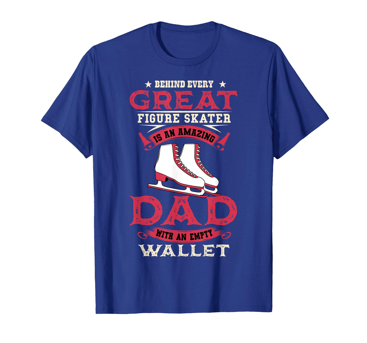Ice Skating Dad Skates Figure Skating Sport Father's Day T-Shirt