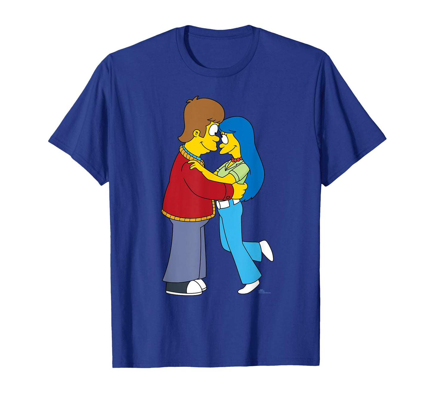 The Simpsons Flashback Homer & Marge Valentine’s Day Couple T-Shirt