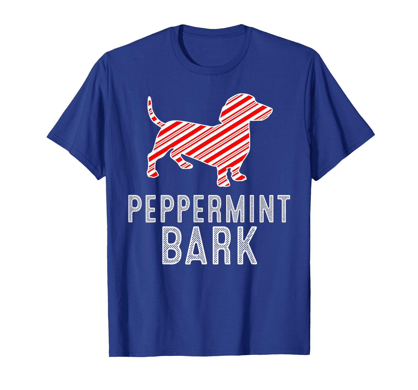 Dachshund Peppermint Bark Christmas Dog Lover Xmas Season T-Shirt