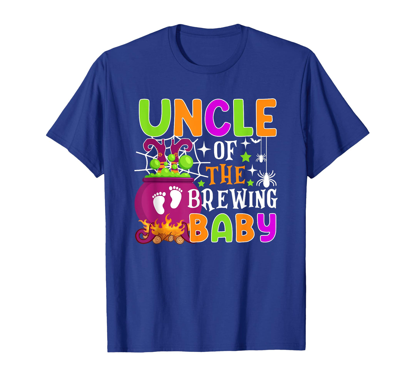 Uncle of Brewing Baby Halloween Theme Baby Shower Spooky T-Shirt