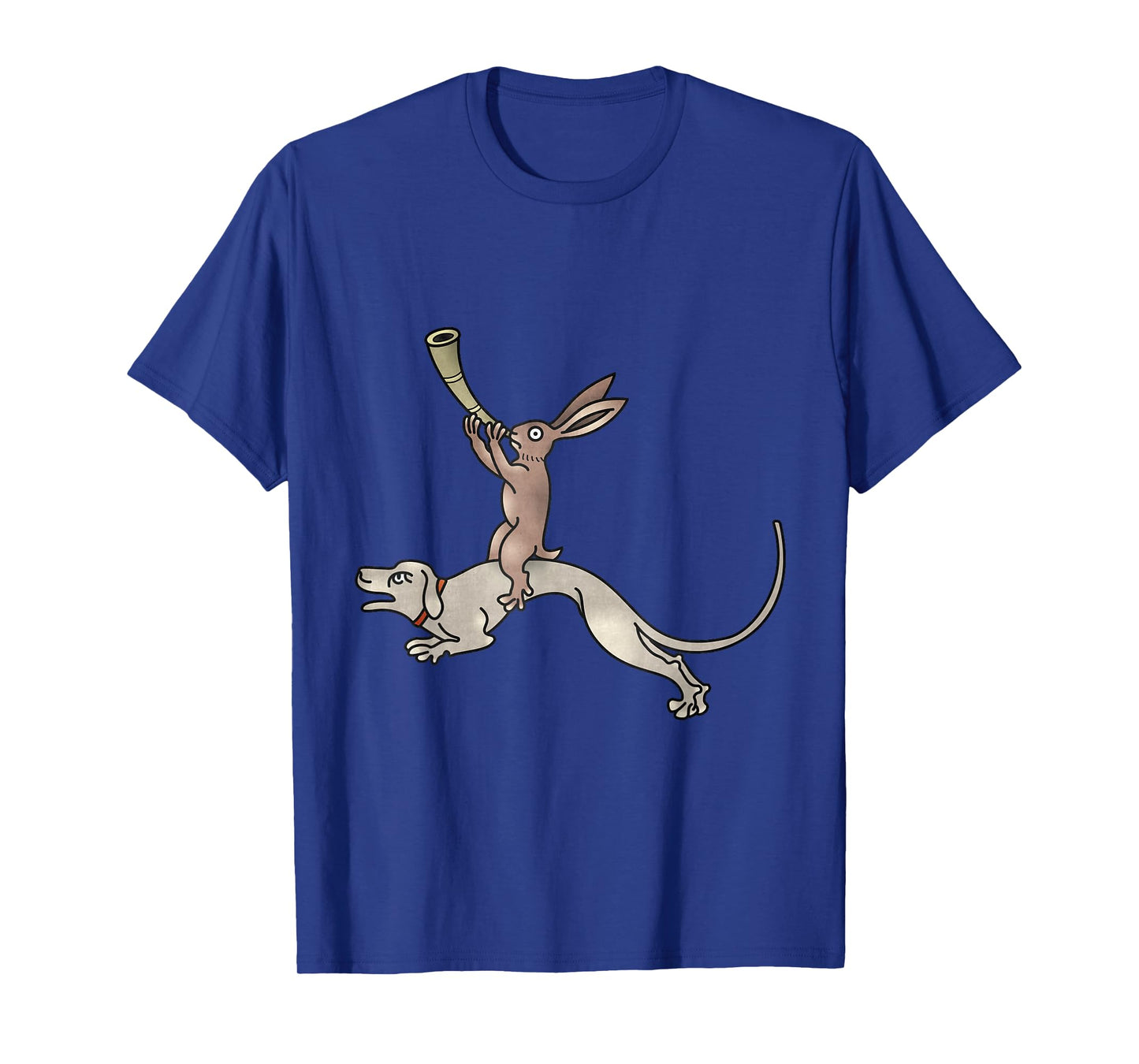 Marginalia Rabbit riding dog - Medieval Meme - MargiKnights T-Shirt