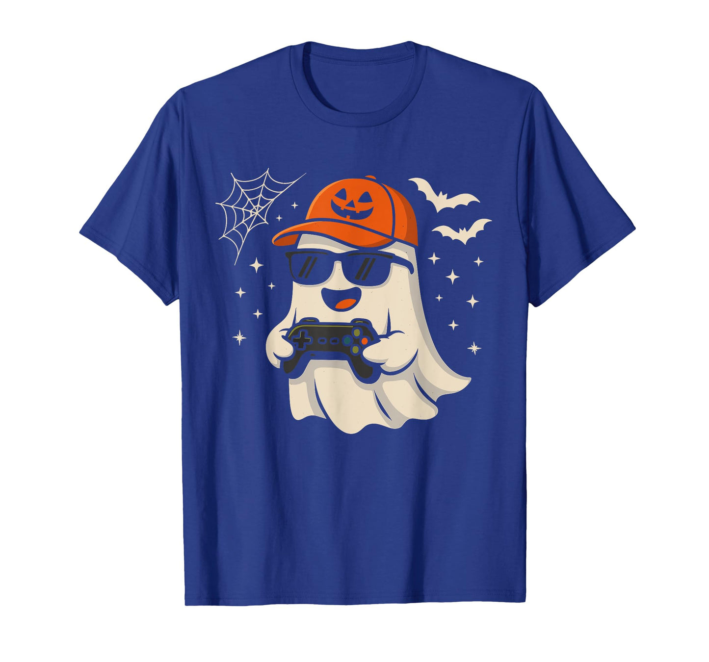 Halloween Ghost Gamer Funny Costume Gaming Men Boys Kids T-Shirt