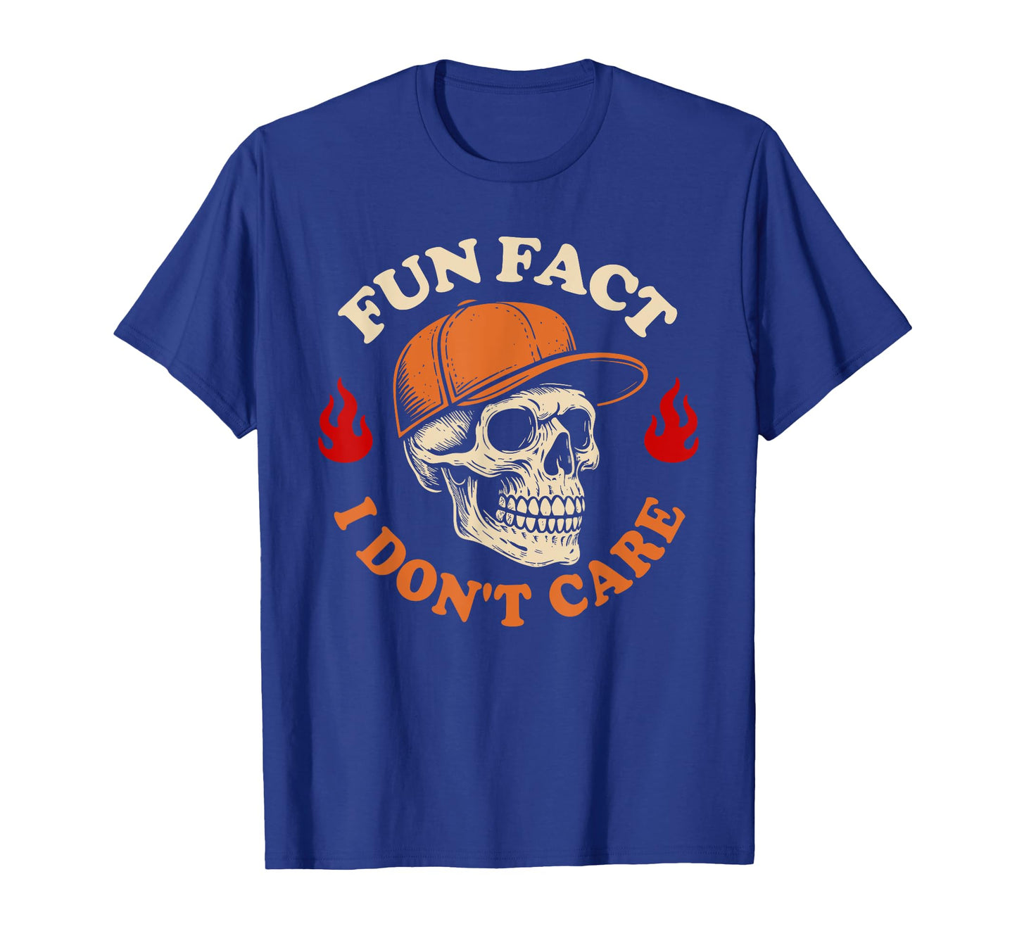 Fun Fact I Don’t Care, Funny Skeleton Sarcastic Adult Humor T-Shirt