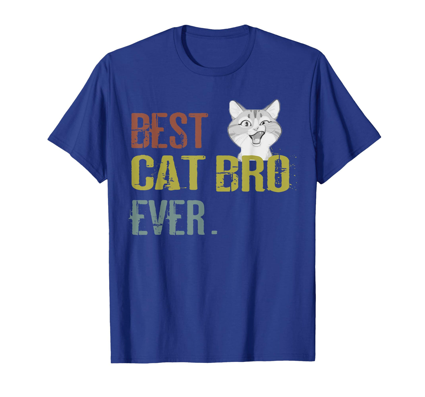 Vintage Best Cat bro Ever TShirt brother birthday Shirt Men Women Kids T-Shirt