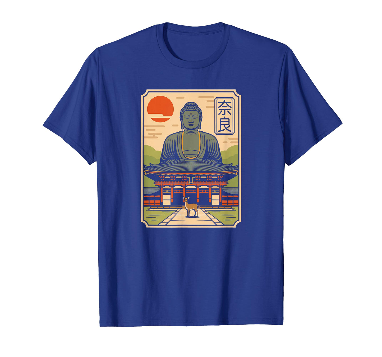 Nara Deer Japan Retro Todaiji Temple Japanese Kanji Souvenir T-Shirt