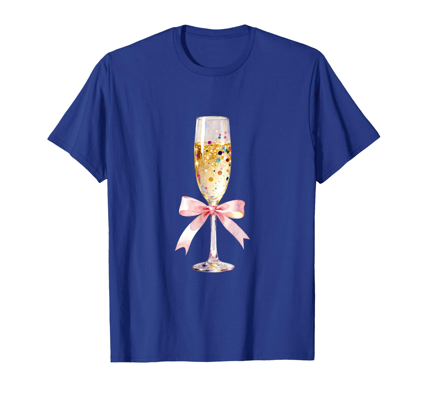 Cheer Happy New Year Coquette Bow Champagne New Year's Eve T-Shirt