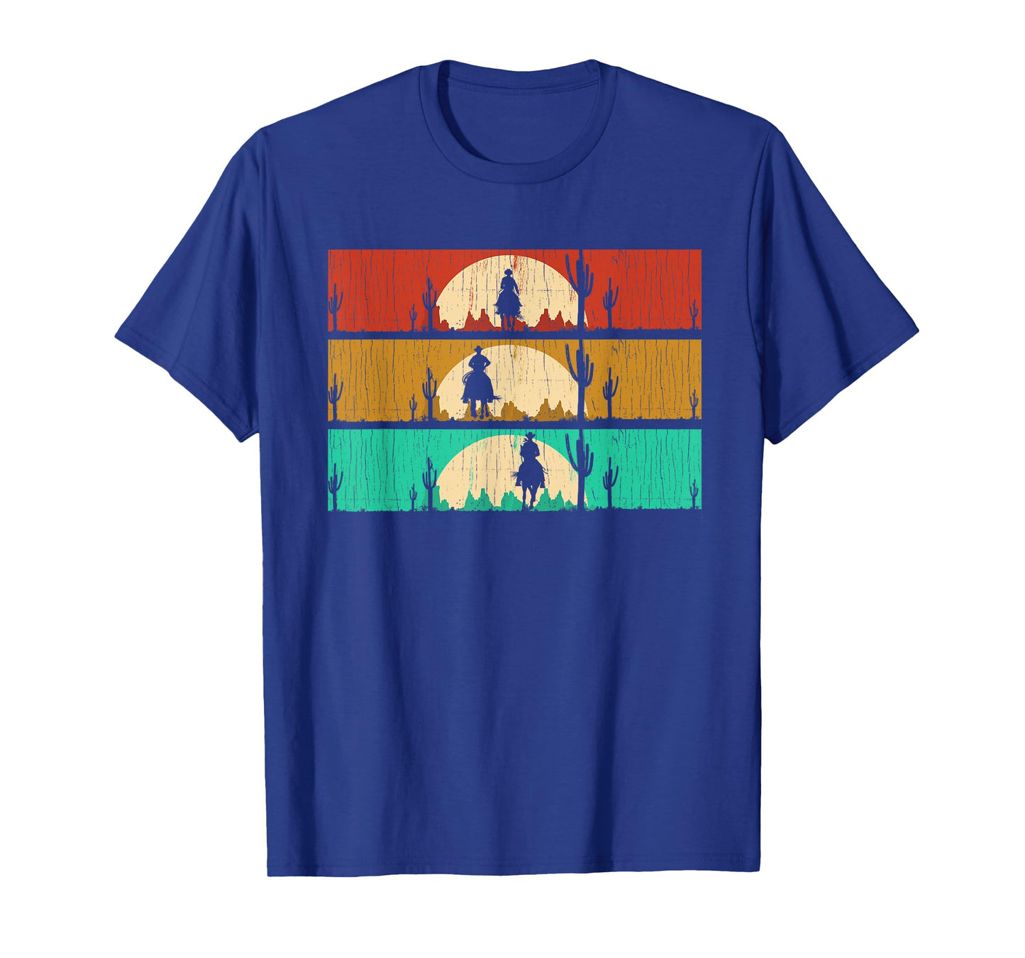 Retro Texas Rodeo Western Horseback Riding Line Dance Cowboy T-Shirt