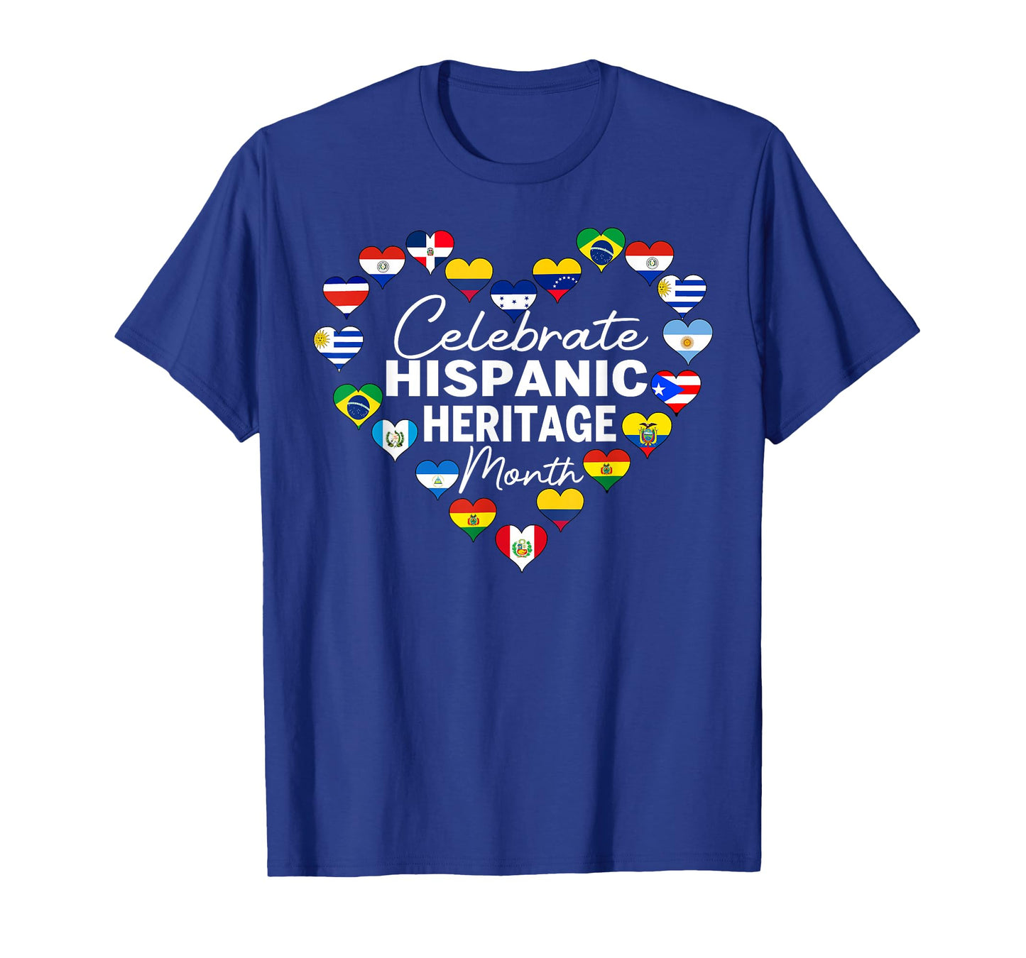 Hispanic Countries Flags Celebrate Hispanic Heritage Month T-Shirt
