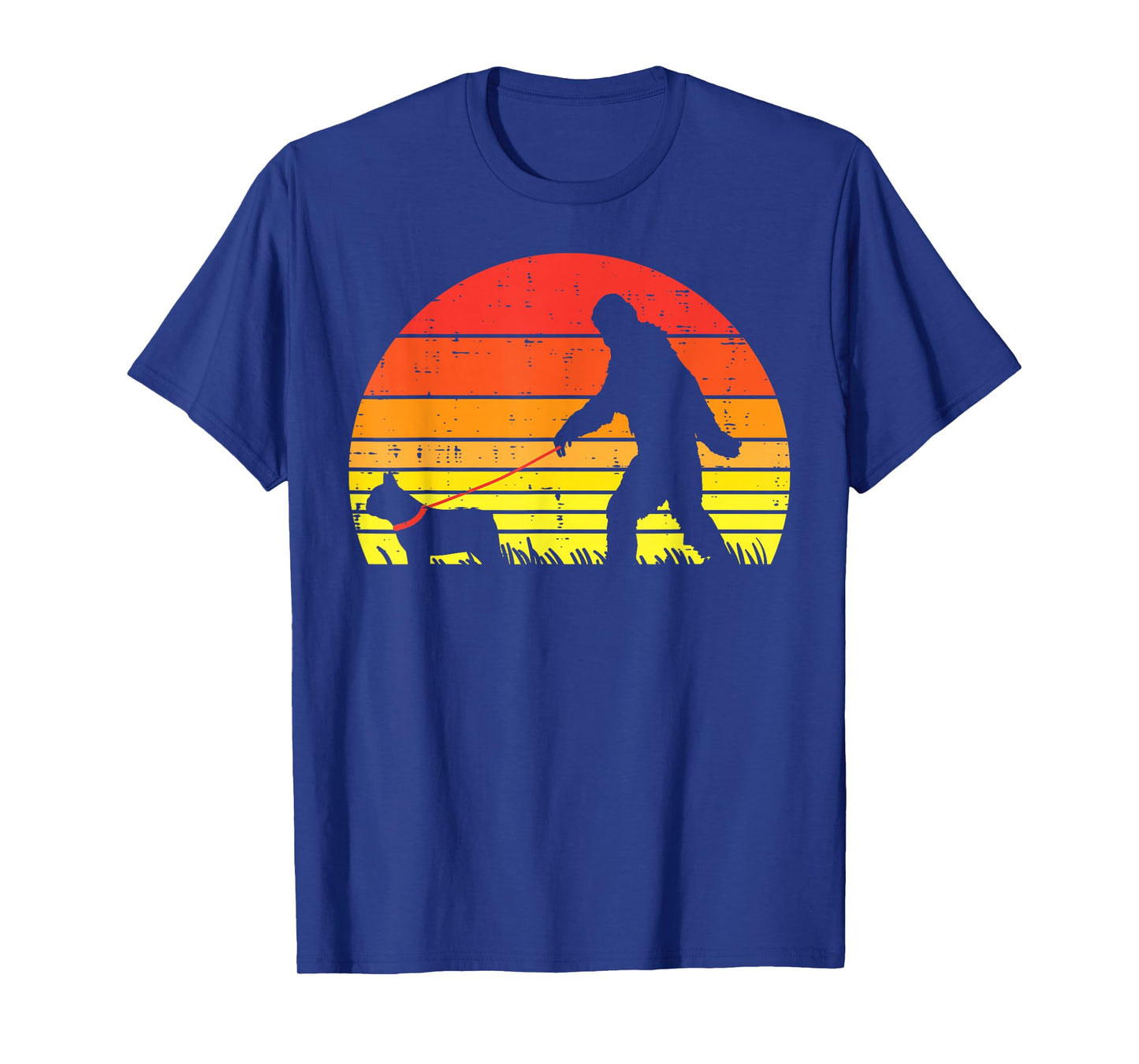 Bigfoot Sasquatch French Bulldog Retro Frenchie Pet Dog Gift T-Shirt