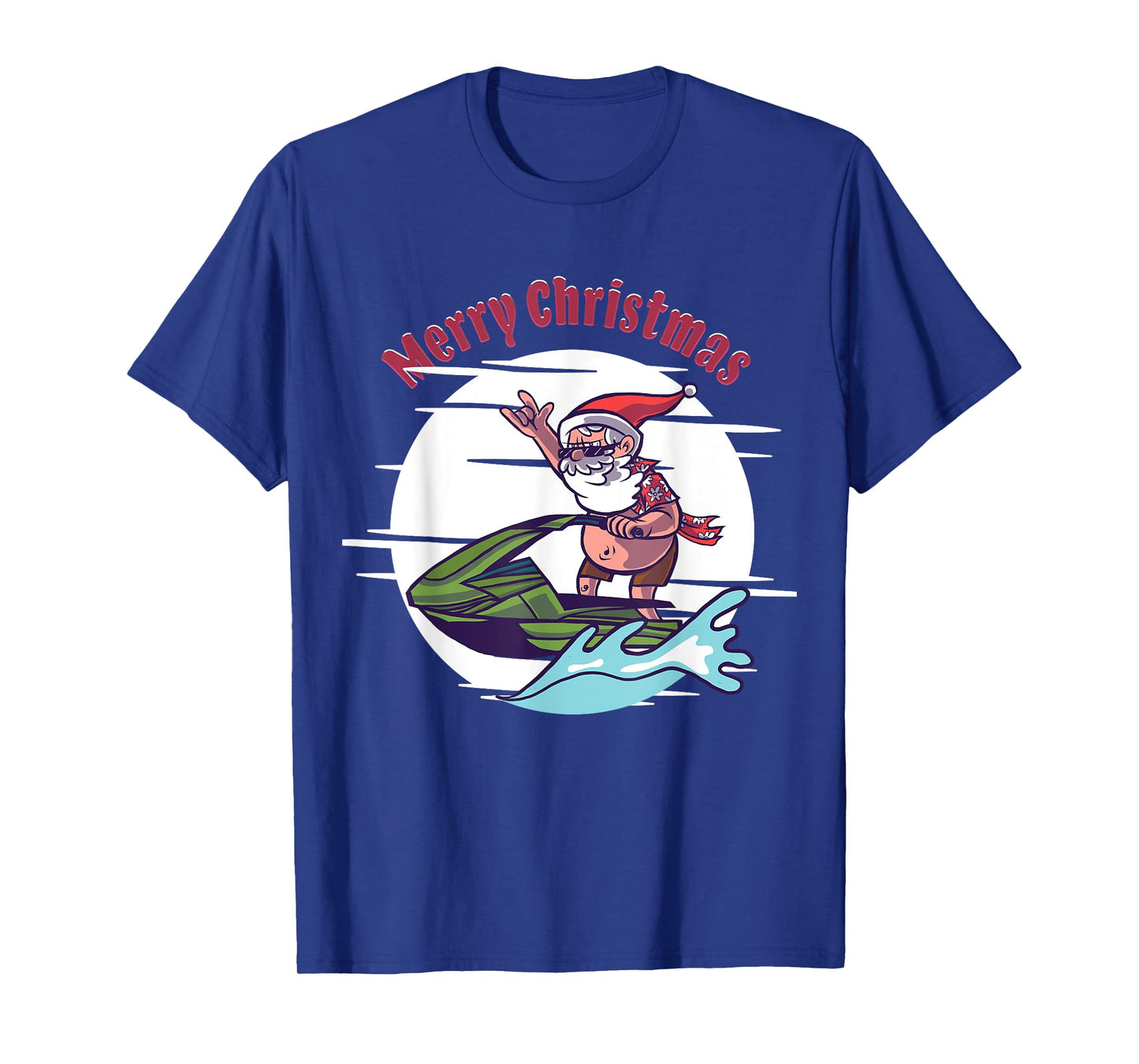 Merry Christmas Santa Jet Ski Watersports T-Shirt