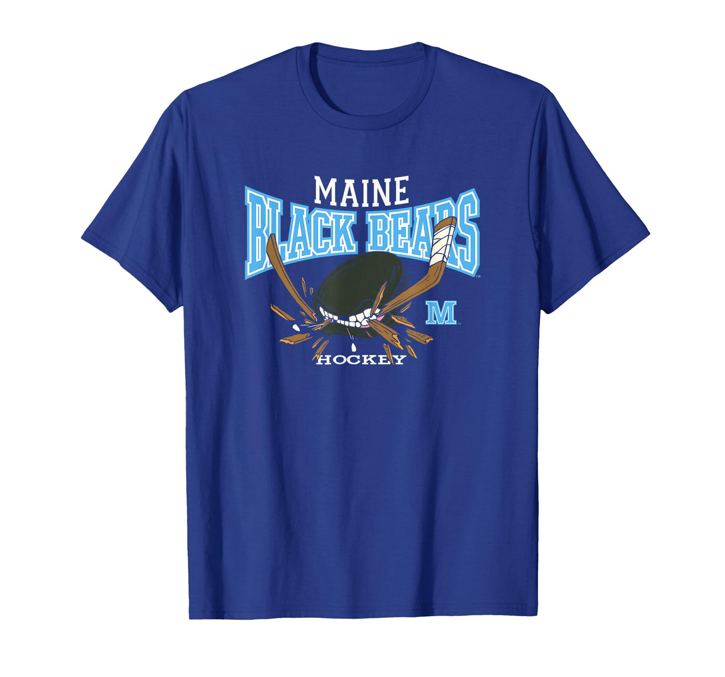 Maine Black Bears Hockey Bite Black Officially Licensed T-Shirt