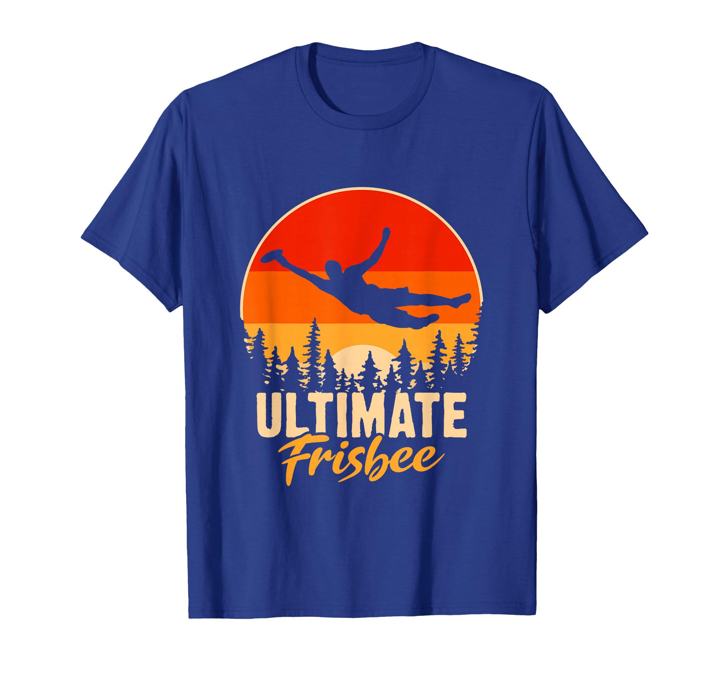 Retro Ultimate Frisbee Player Men Women Vintage Flying Disc T-Shirt