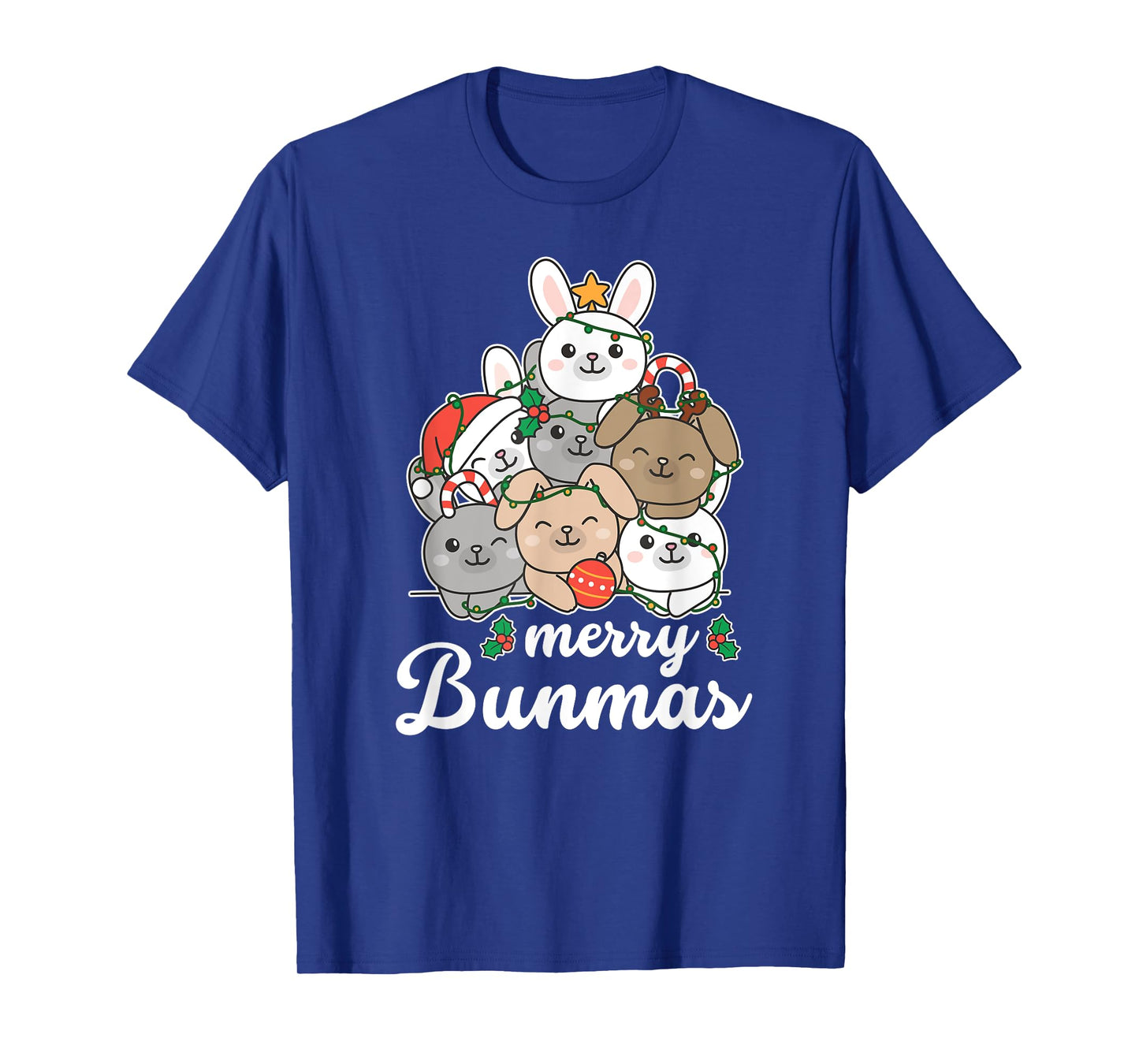 Merry Bunmas Pun Bunny Christmas T-Shirt