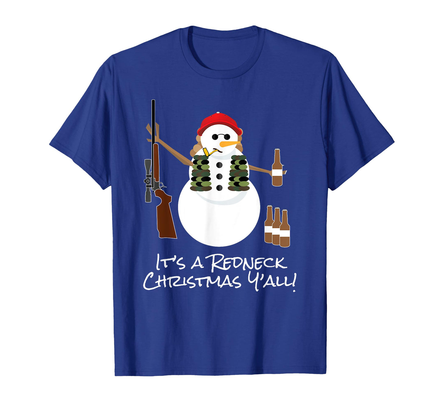 Funny Redneck Christmas Snowman Shirt Sarcastic Gift Tee T-Shirt