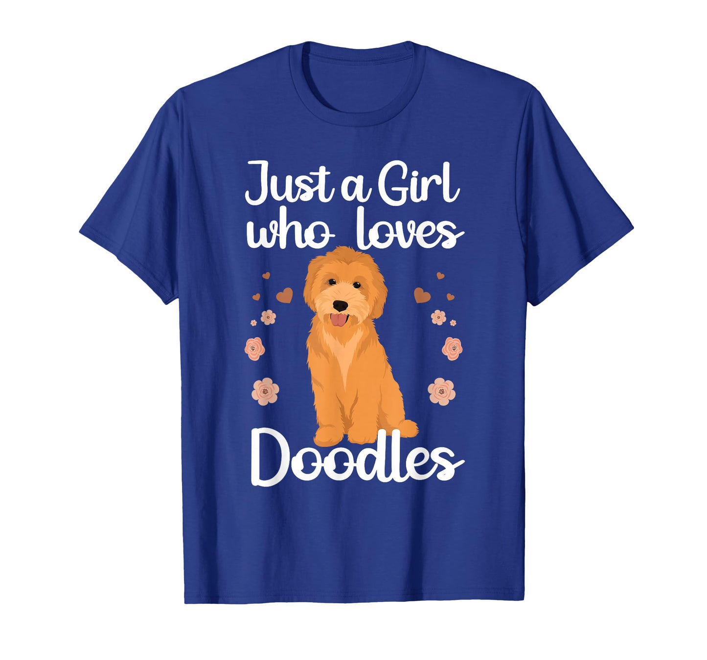 Cute Doodle Art for Women Girls Mom Golden Doodle Dog Lovers T-Shirt Small