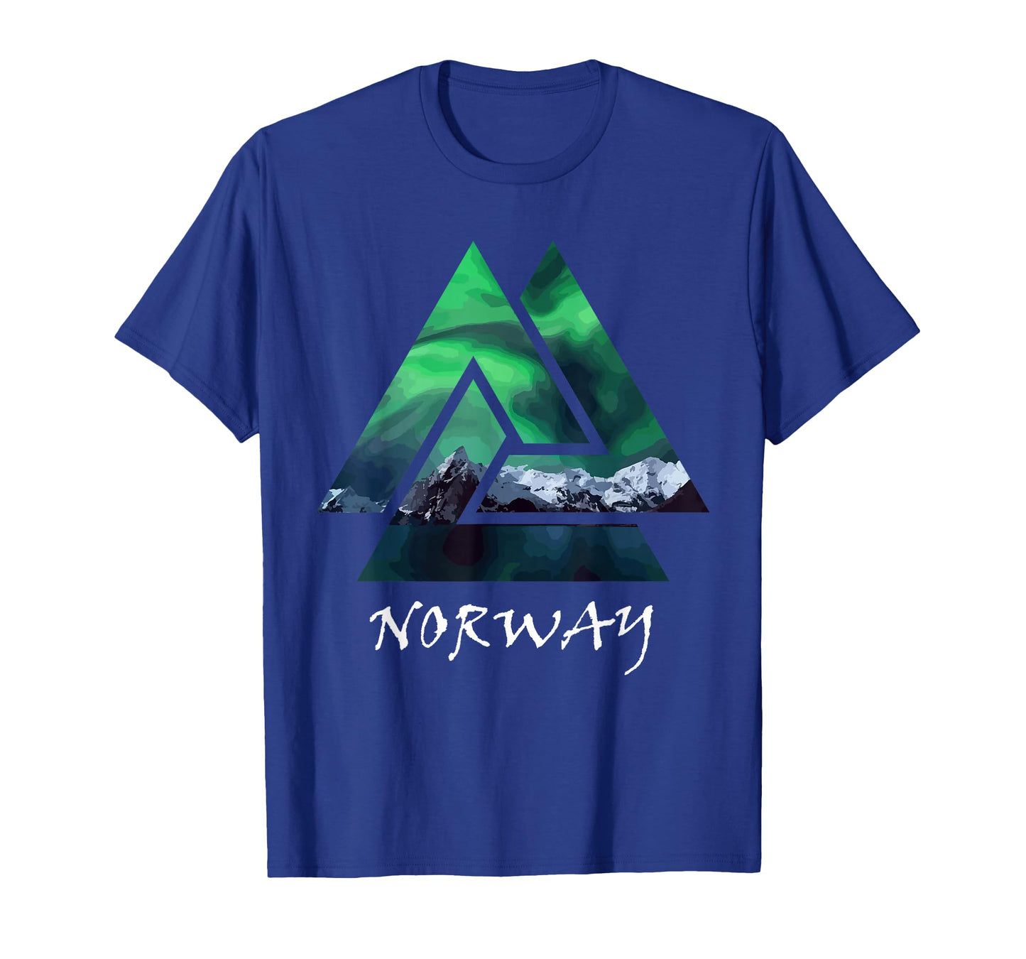 Norway Northern Lights Geometric T-Shirt