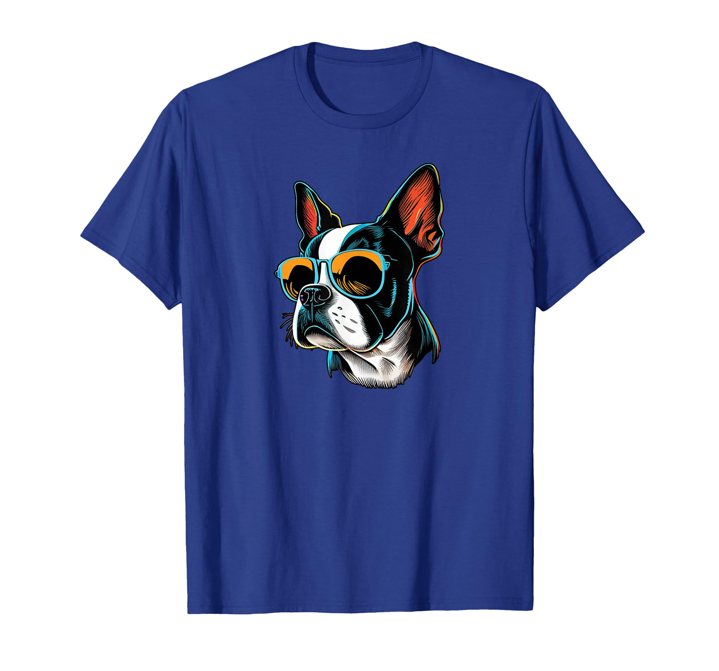 Dad Mom Cool Dog Sunglasses - Boston Terrier T-Shirt