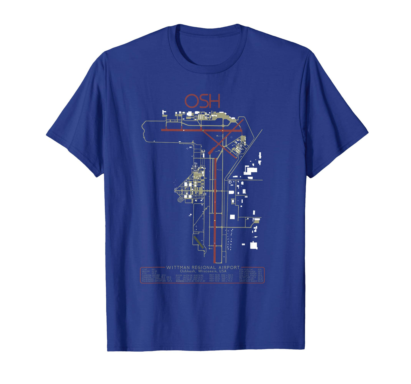 KOSH Wittman Regional Airport Oshkosh WI. Art T-Shirt T-Shirt