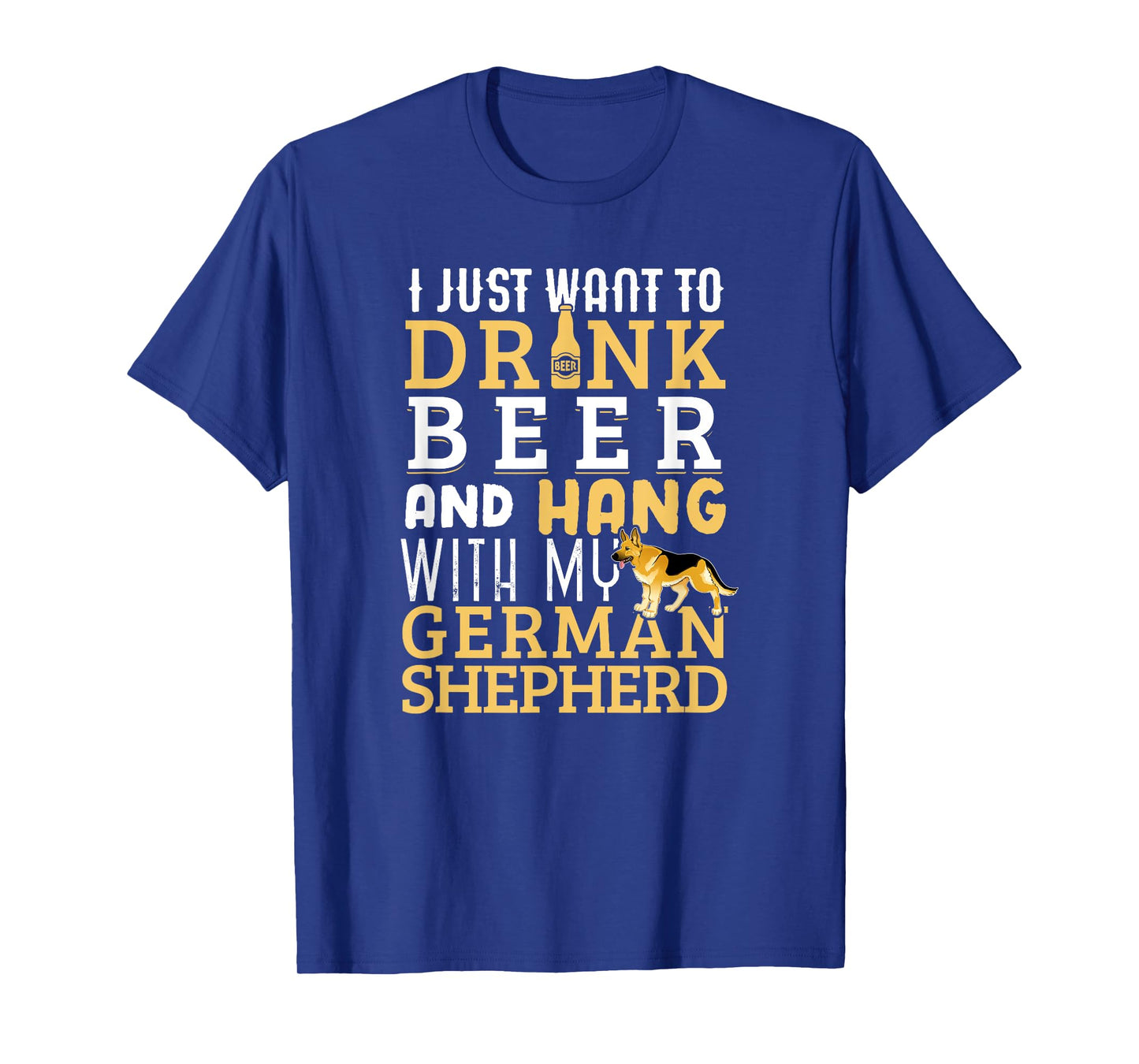 German Shepherd Dad Shirt Funny Father's Day Dog Lover Beer T-Shirt