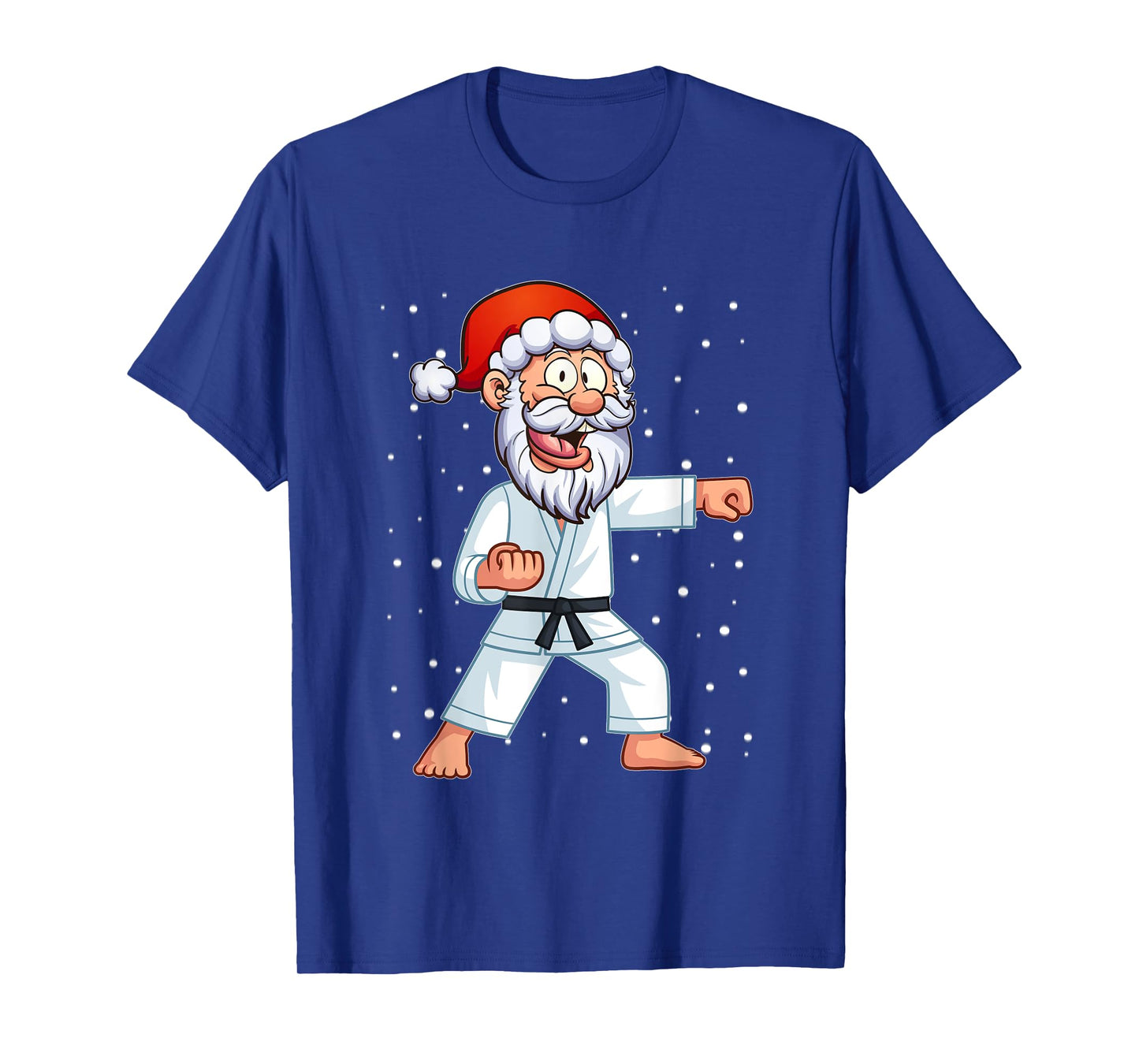 Funny Santa Hat Christmas Karate Kids Shirt For Boys