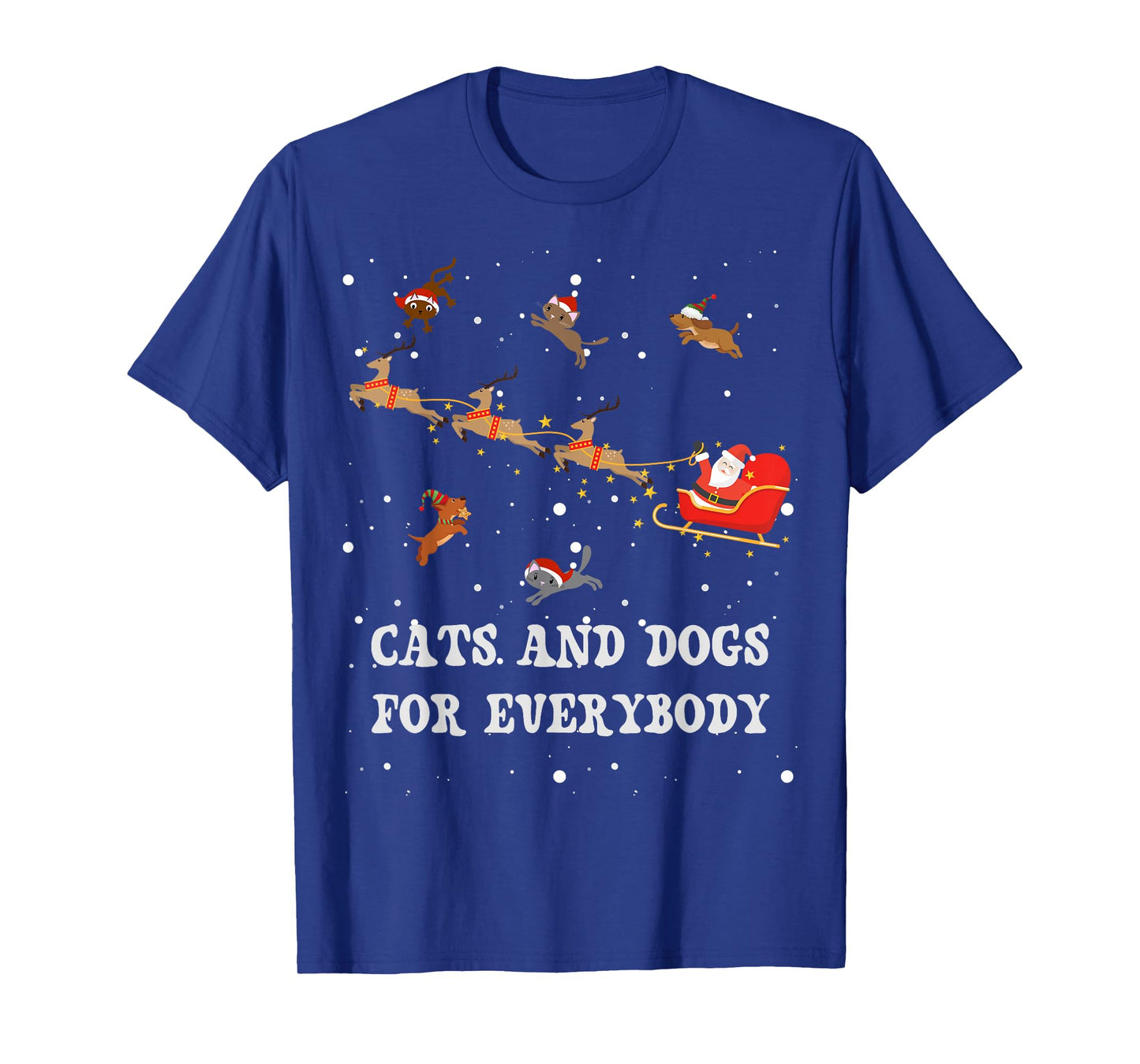 Dogs For Everybody Funny Dog Lovers Christmas T-Shirt