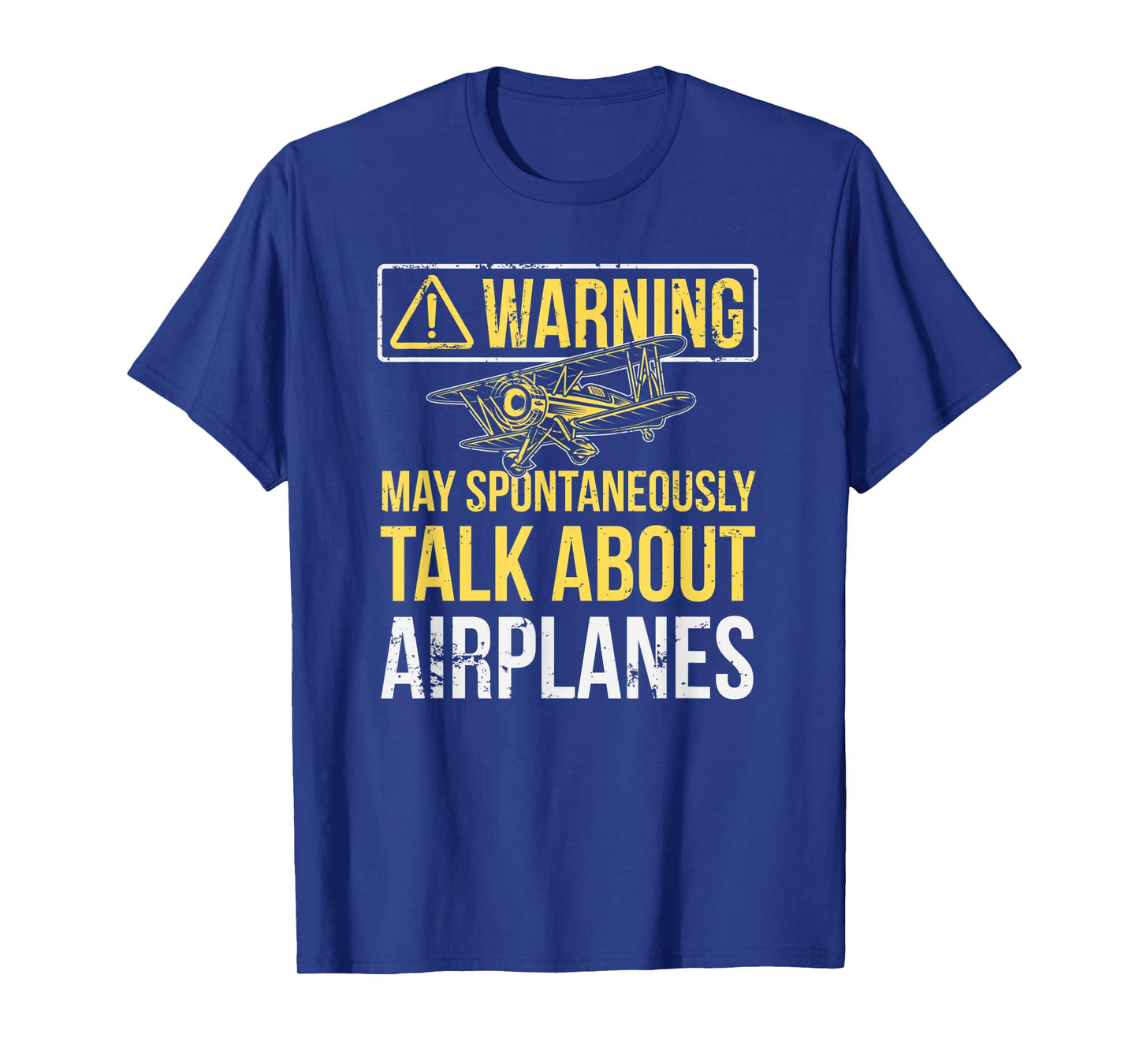Warning May Spontaneously Talk About Airplanes Funny Pilot T-Shirt