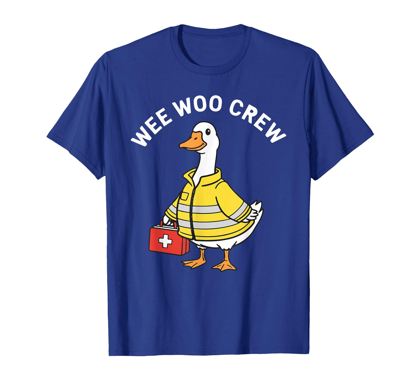 Funny Wee Woo Crew Goose EMT Paramedic Firefighter Design T-Shirt