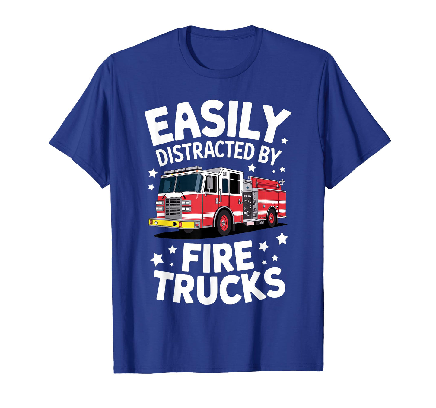 Funny Firefighter Art For Men Women Kids Fire Truck Fireman T-Shirt