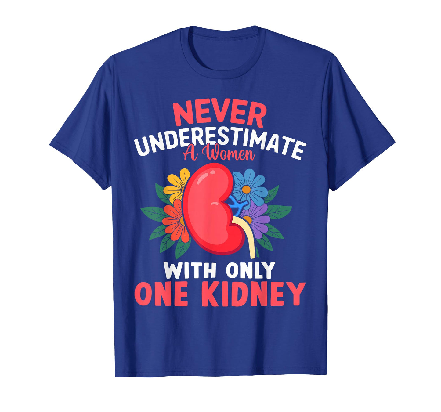 Kidney Transplant Survivor Women Kidney Donor Wife T-Shirt