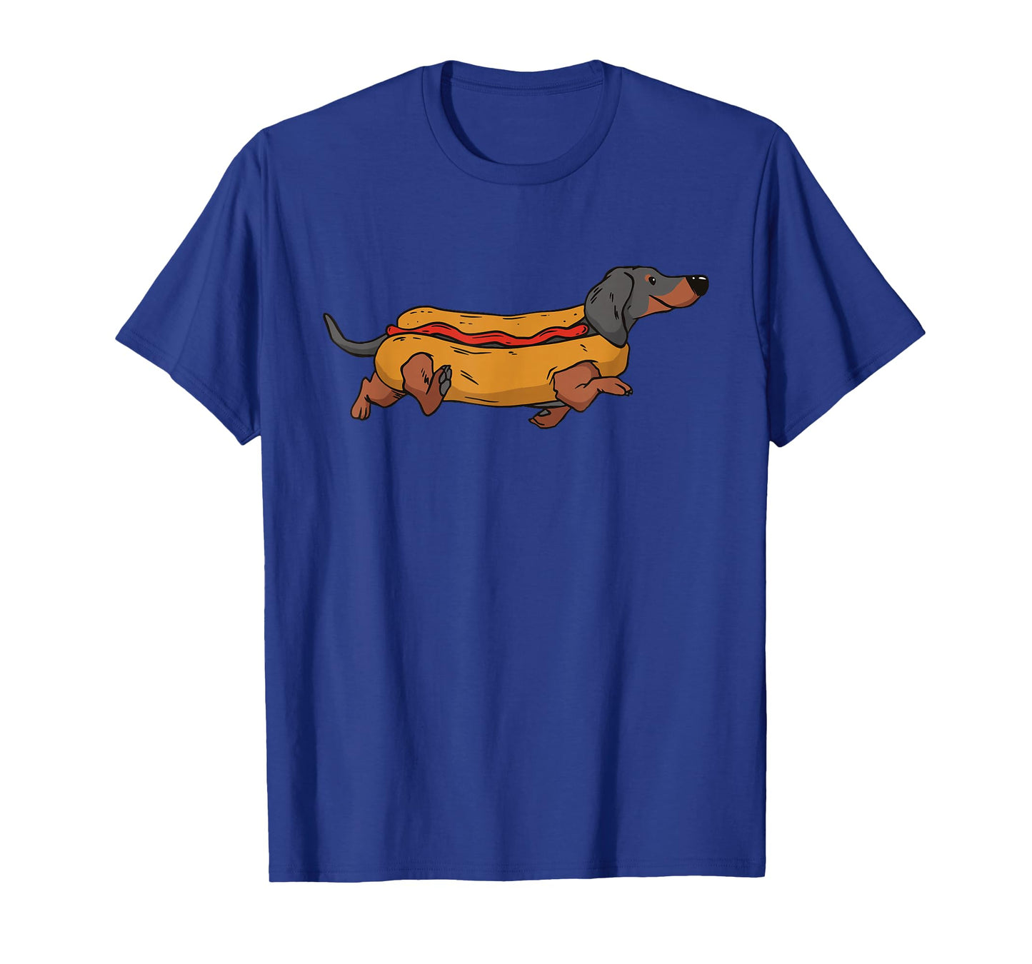 Funny Dachshund In Bun Weiner Hot Dog Cute Foodie Pun T-Shirt