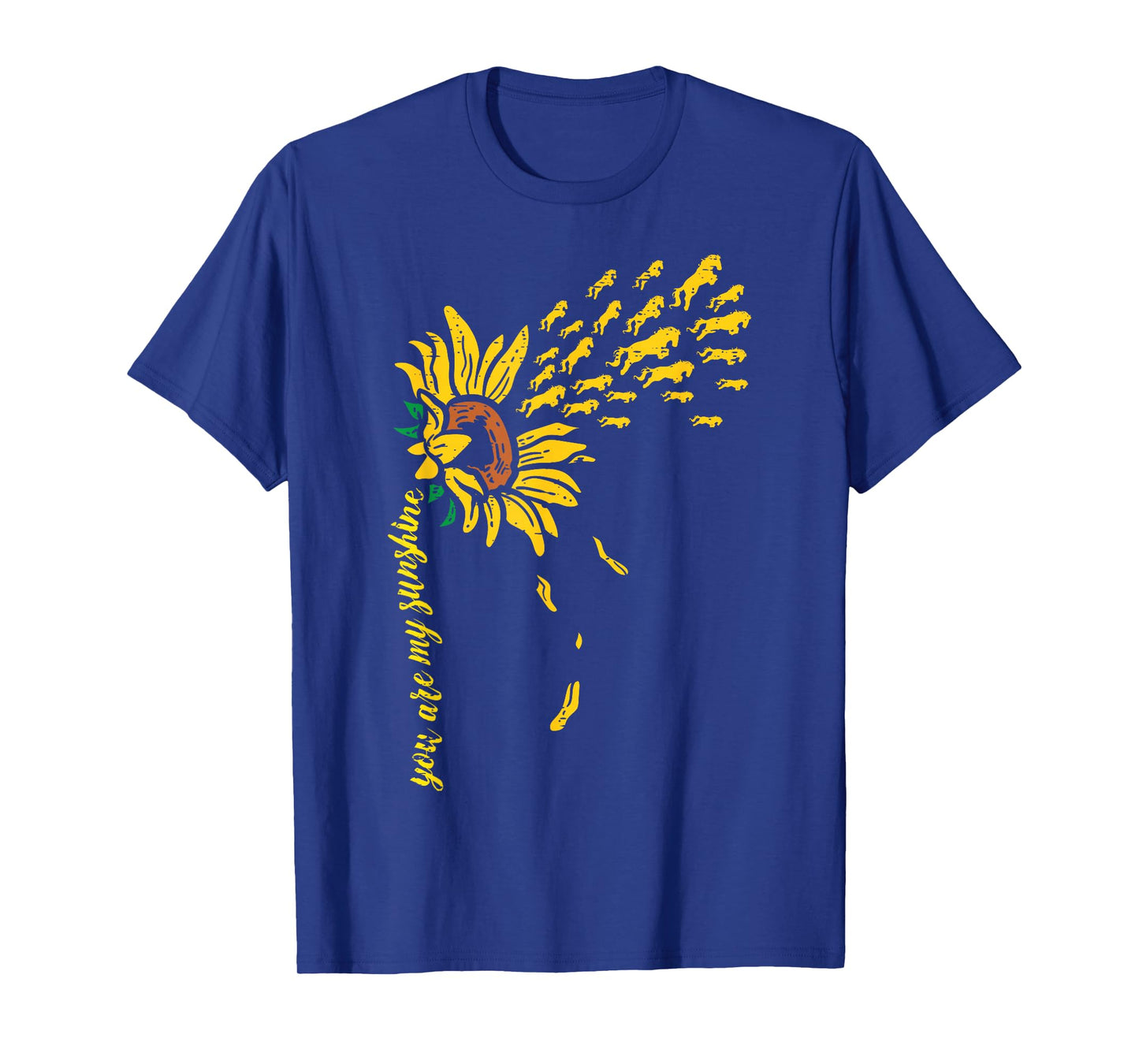 Sunflower Sunshine Horses Cute Flower Animal Men Women Kids T-Shirt