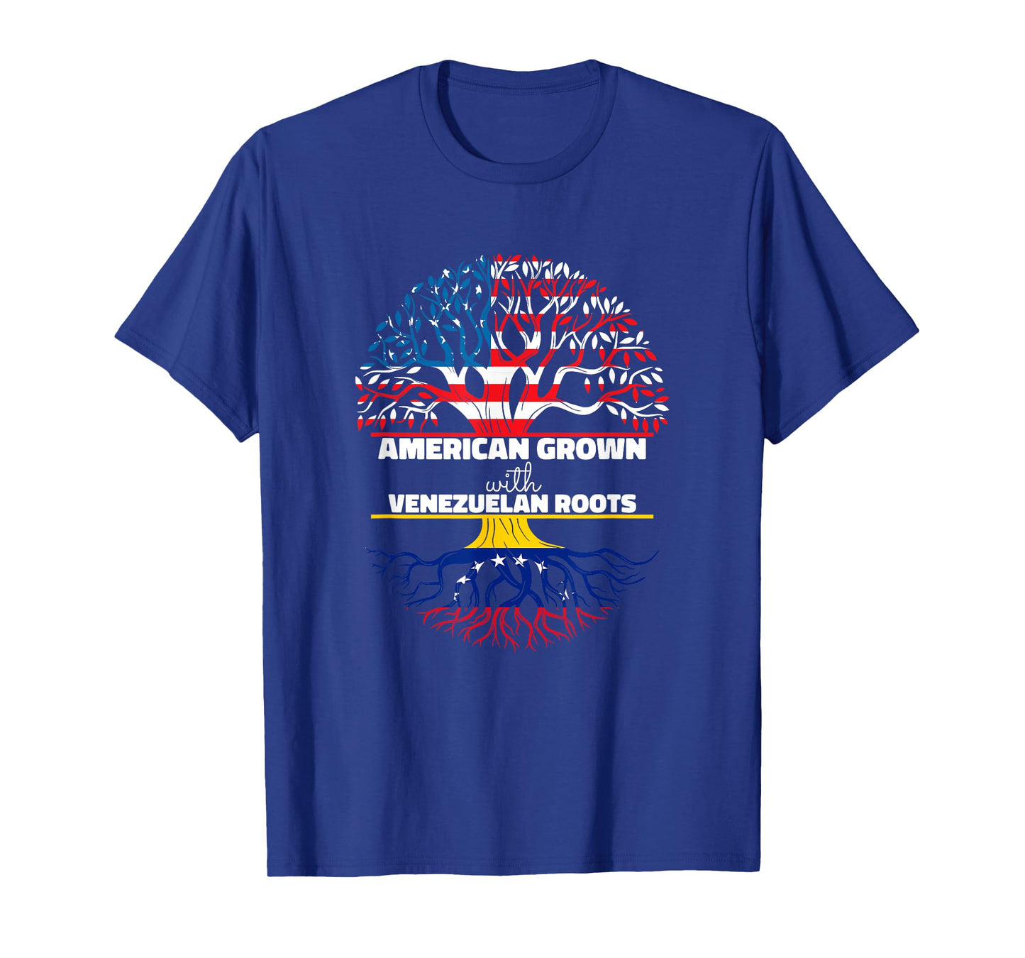 American Grown With Venezuelan Roots Half Usa Venezuela Flag T-Shirt