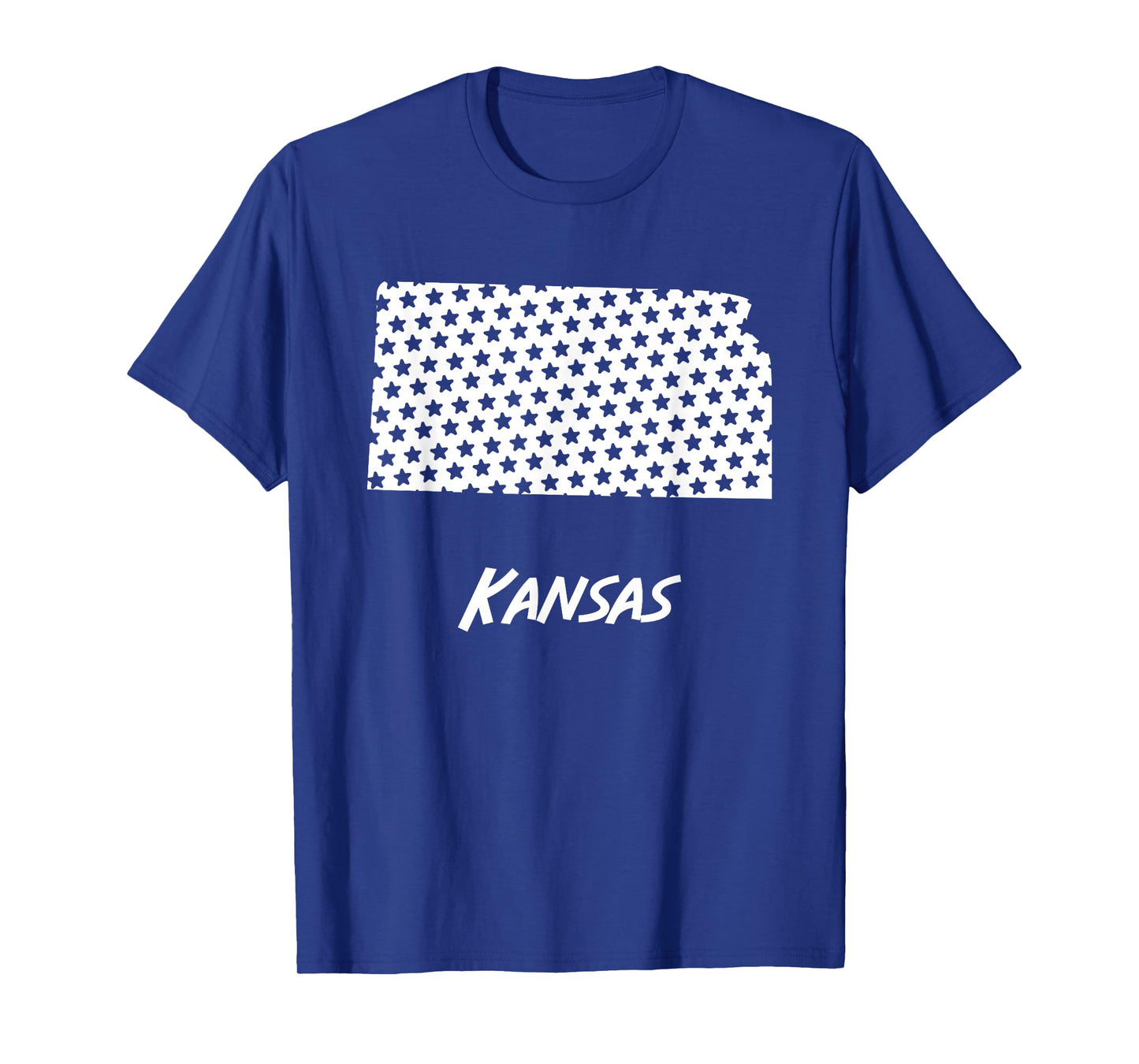 Kansas USA State Outline Stars Vintage Retro Design T-Shirt
