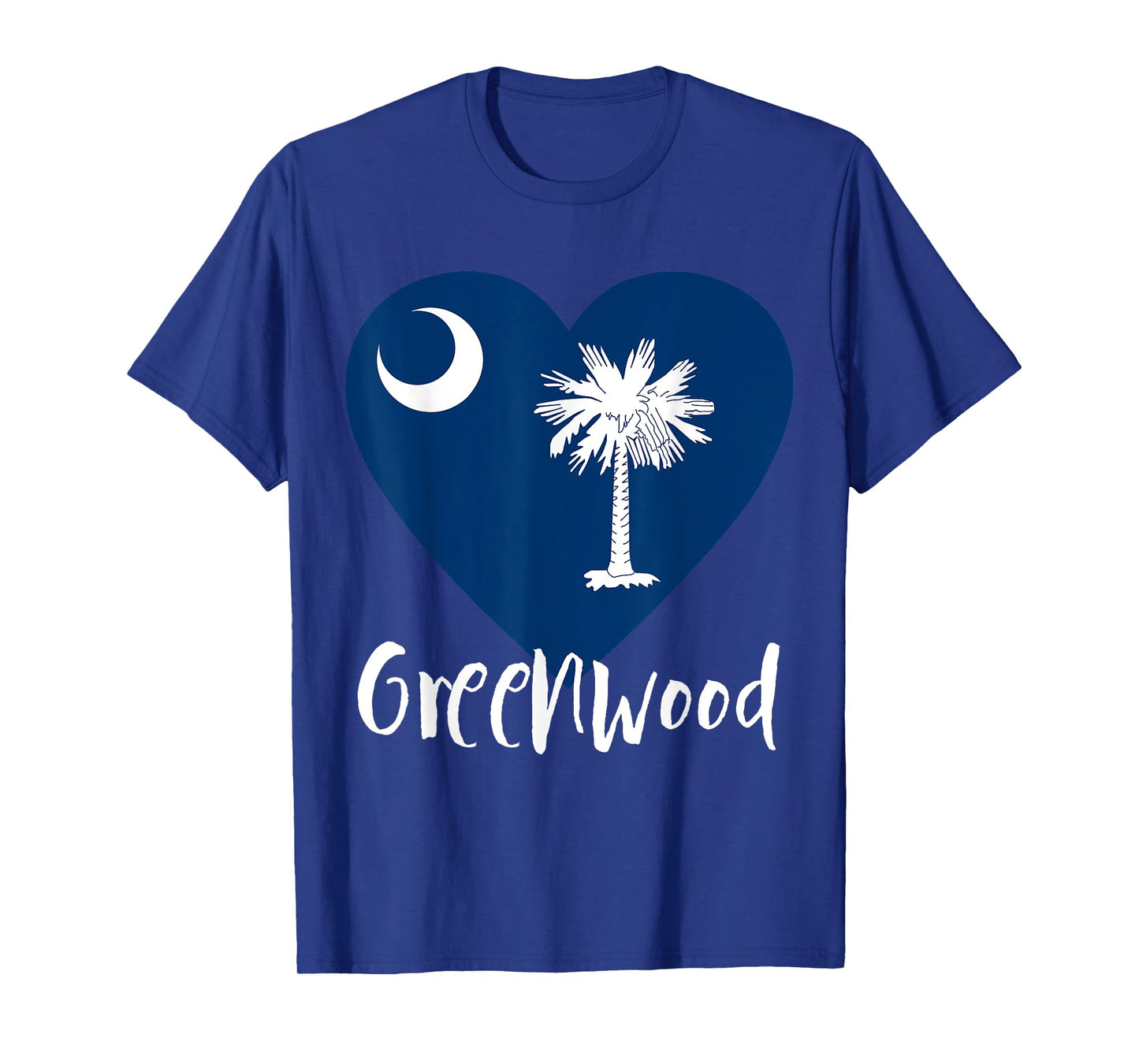 I Love Greenwood South Carolina City SC Flag Heart T-Shirt