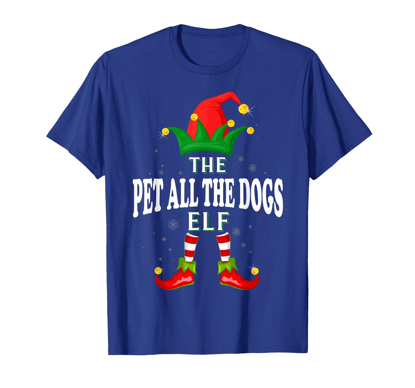 Xmas Pet All The Dogs Elf Family Matching Christmas Pajama T-Shirt