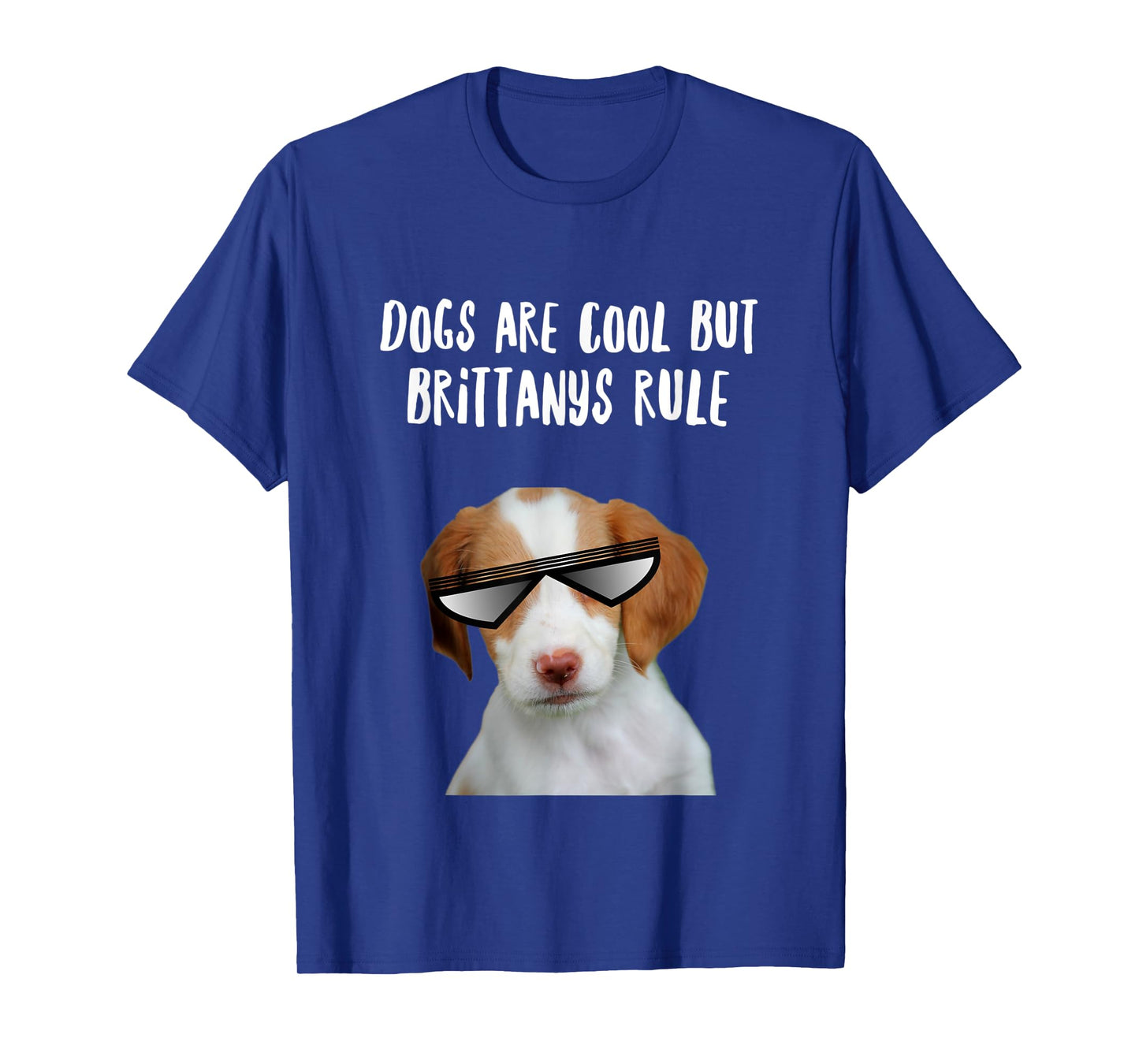 Dogs are Cool But Brittany Spaniels Rule Funny Text T-Shirt