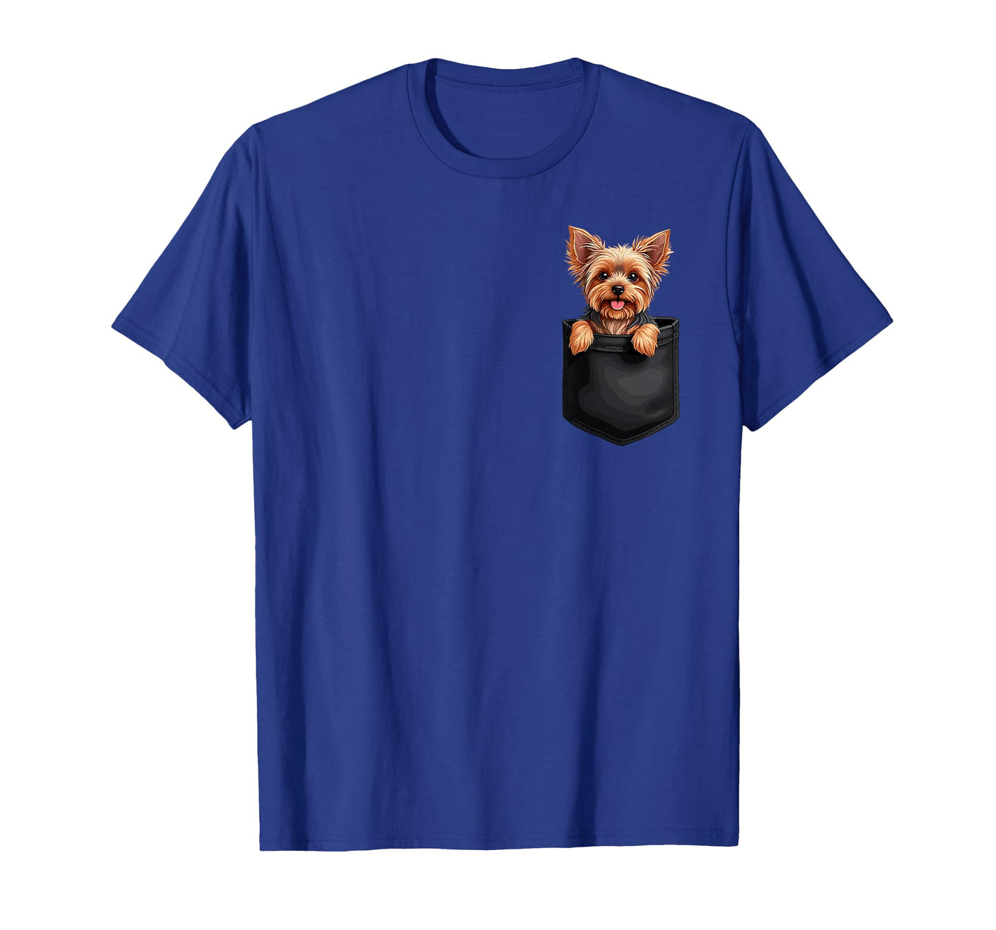 Puppy Yorkshire Terrier in Your Pocket Peeking Dogs Lover T-Shirt