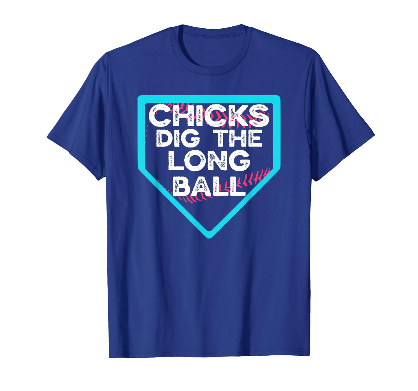 Funny Baseball Chicks Dig The Long Ball Home Plate Drip T-Shirt