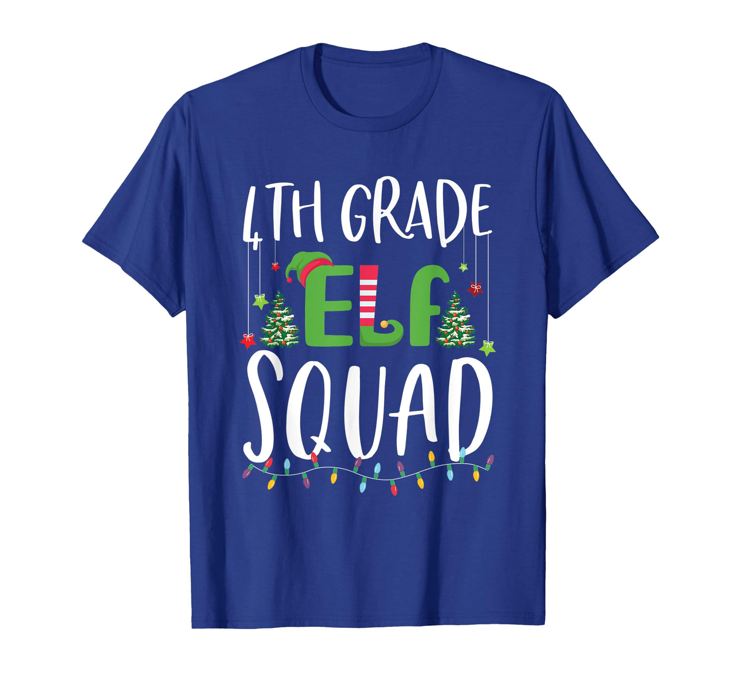 4th Grade Elf Squad Funny Teacher And student Christmas Gift T-Shirt