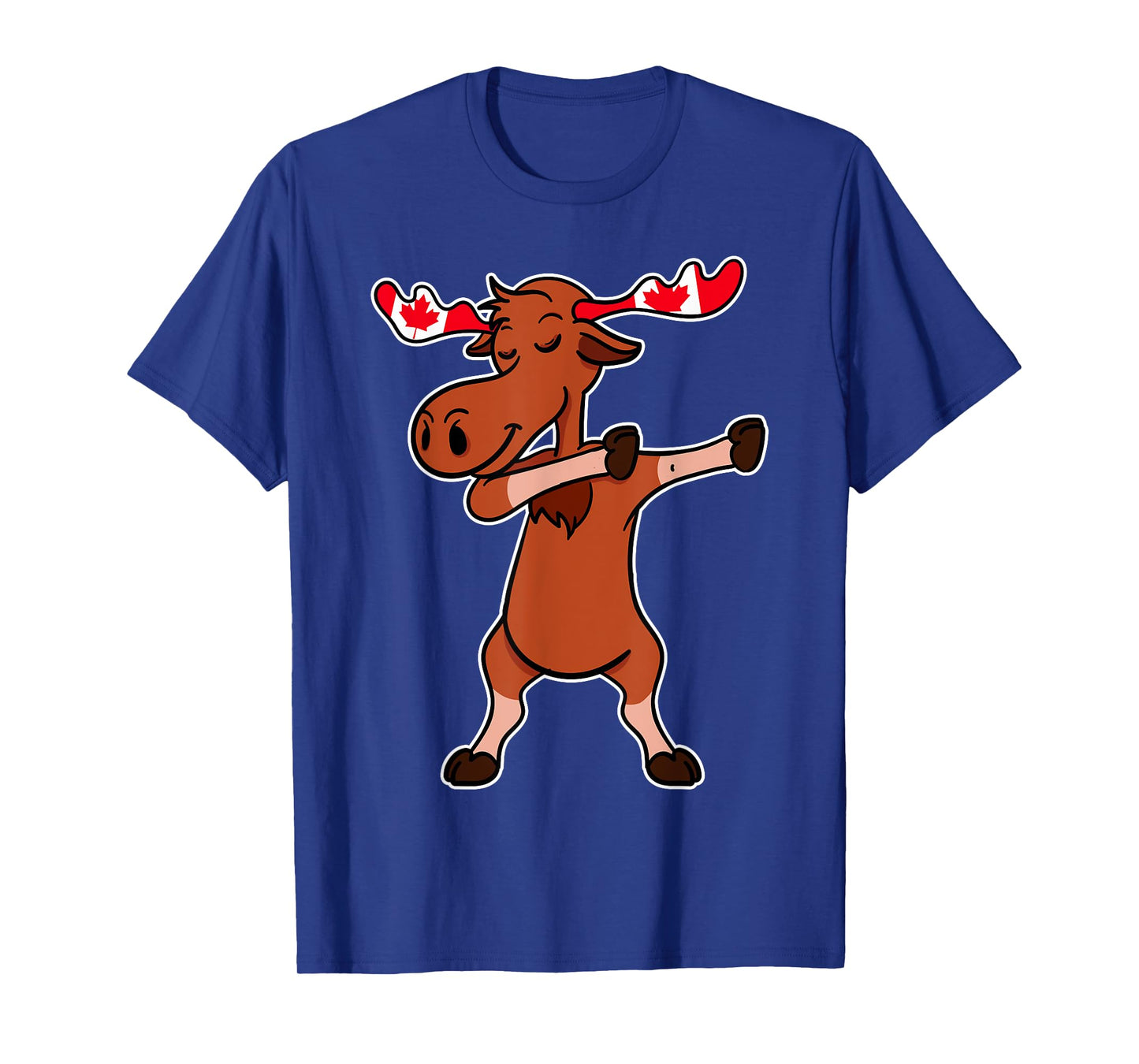 Dabbing Moose Shirt Dancing Canada Elk Canadian Flag Gift T-Shirt