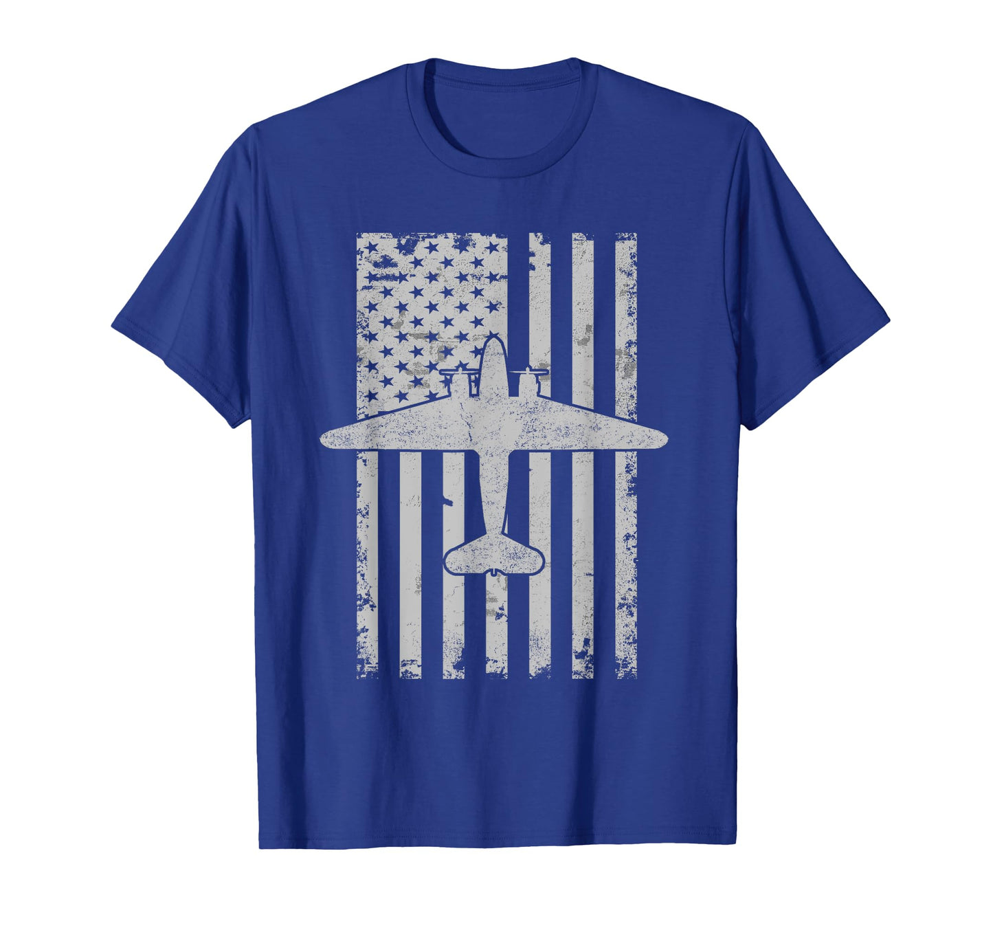 DC-3 Airplane Patriotic Flag Vintage Warbird Pilot T-Shirt Women Kids Men T-Shirt